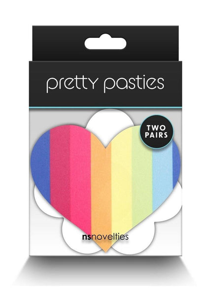 Pretty Pasties Pride Heart And Flower Rainbow 2 Pairs