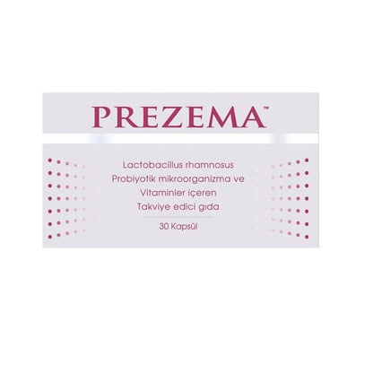 Prezema Probiotic Supplement with Biotin and Vitamin D3 - 30 Capsules for Gut Health and Immune System Support