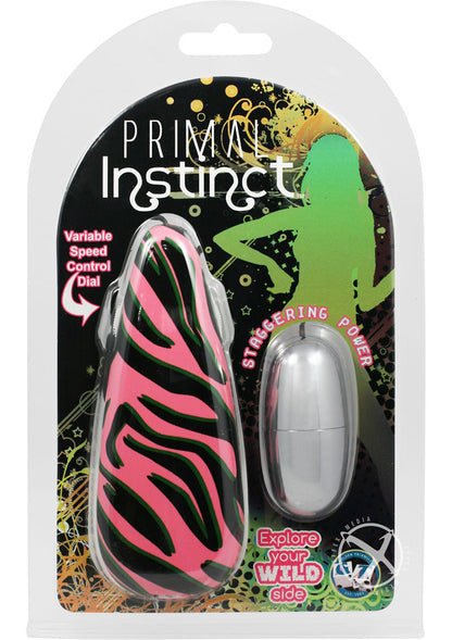 Primal Instinct Zebra Print Bullet Vibrator