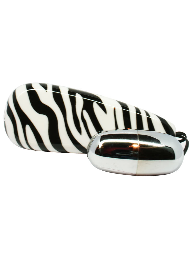 Primal Instinct Zebra Print Bullet Vibrator