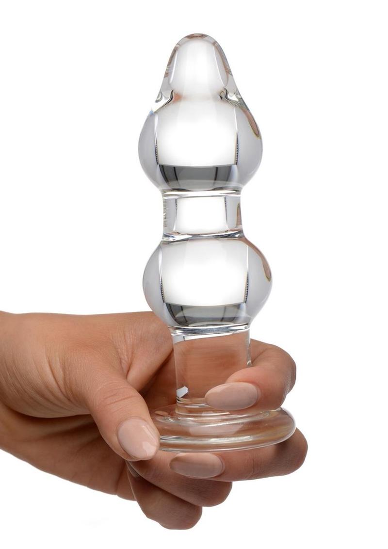 Prisms Param Glass Anal Pleaser Clear Erotic Glass Butt Plug
