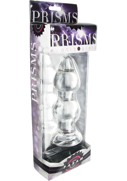 Prisms Param Glass Anal Pleaser Clear Erotic Glass Butt Plug