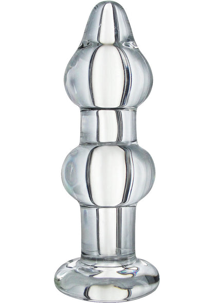 Prisms Param Glass Anal Pleaser Clear Erotic Glass Butt Plug