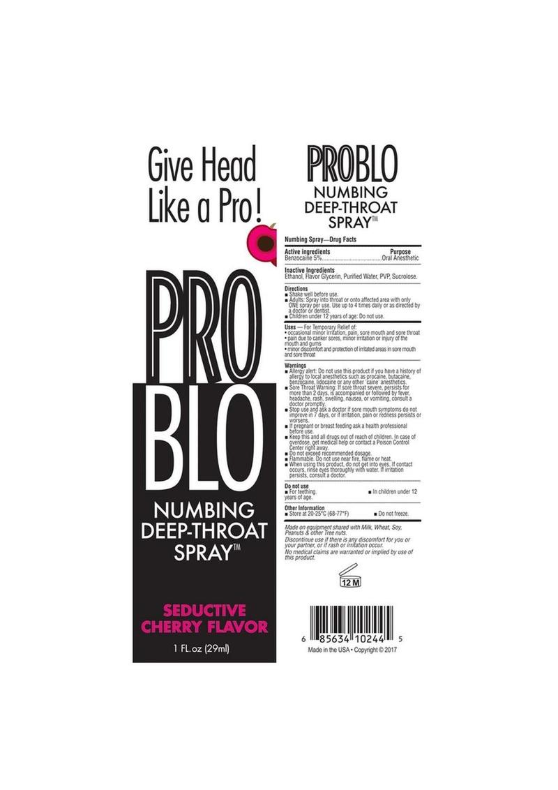 PRO BLO Numbing Deep-Throat Spray