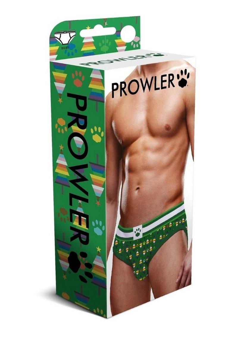 Prowler Christmas Tree Men’s Brief Underwear Green Rainbow