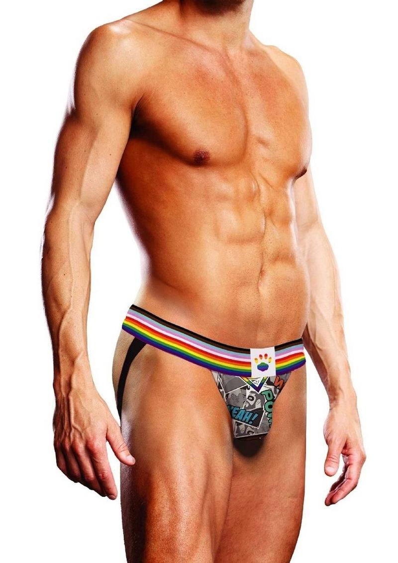 Prowler Comic Book Jockstrap Grey Pride Print
