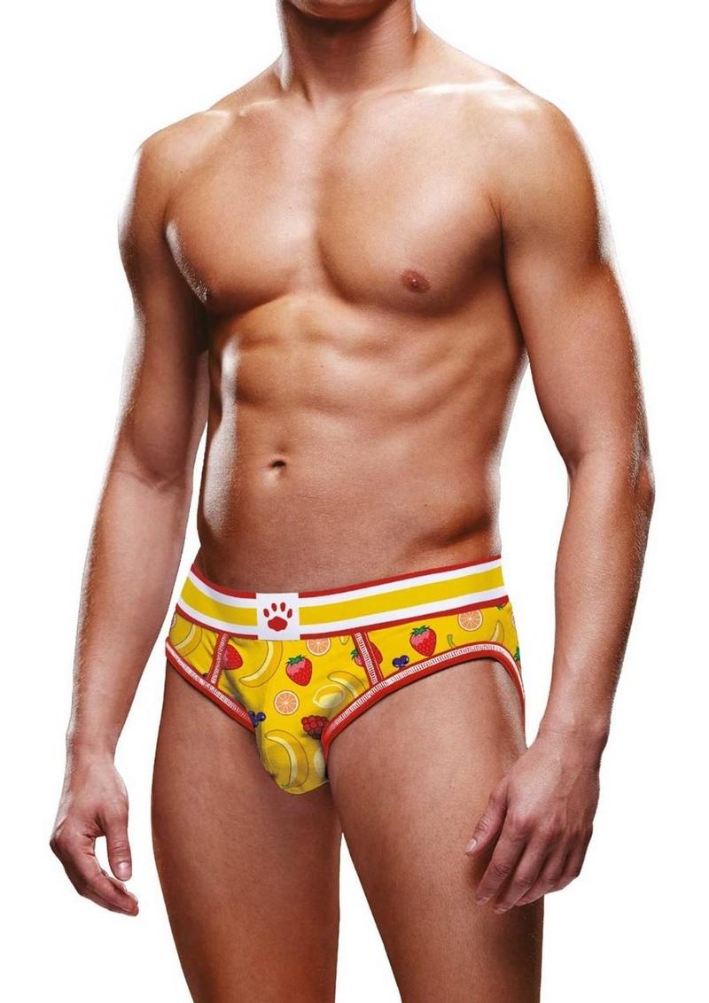 Prowler Fruits Men’s Open Brief Underwear Yellow Playful Comfort