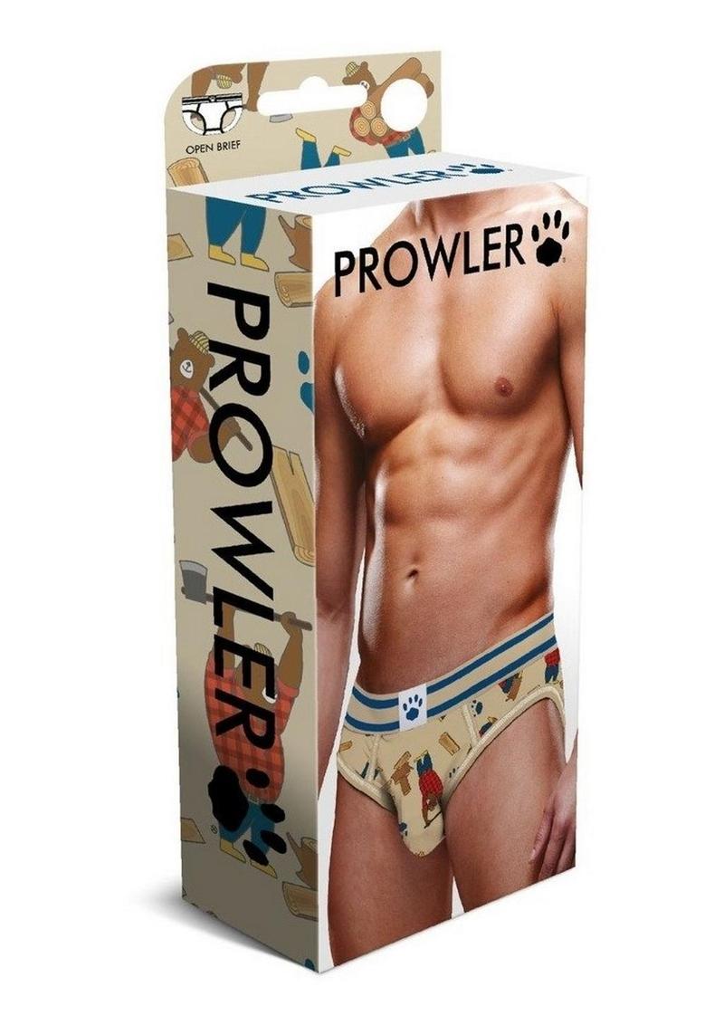 Prowler Lumberbear Men’s Open Brief Underwear Brown Blue