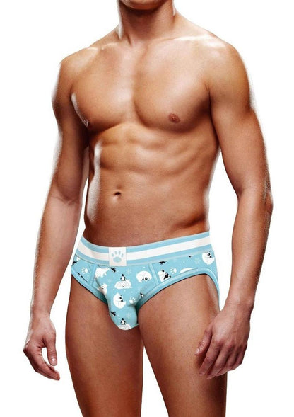 Prowler Winter Animals Men’s Open Brief Underwear Blue White