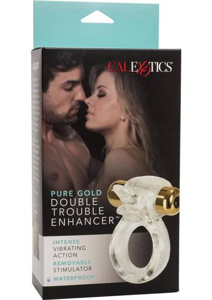 Pure Gold Double Trouble With Dual Stimulation Vibrating Enhancer