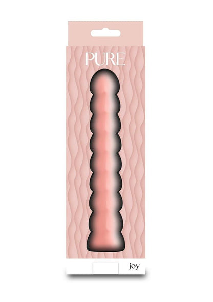 Pure Joy Rechargeable Silicone Rippled Orange Vibrator