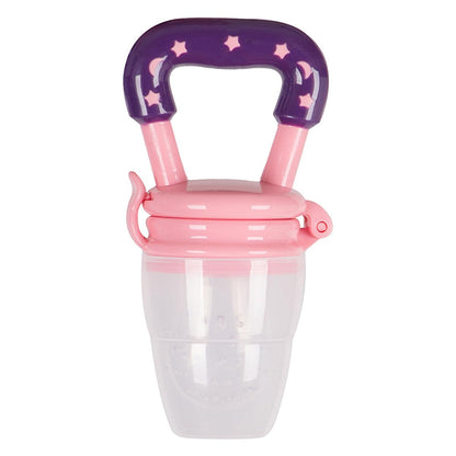Sevi Bebe Silicone Baby Fruit Feeder &amp; Teether: Safe Introduction to Fruit, Soothes Teething Pain - Pink, EN14372 Compliant