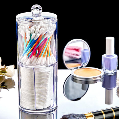Eklips Cotton Storage Container - Compact Polystyrene Makeup Remover Disk Organizer for Beauty Enthusiasts