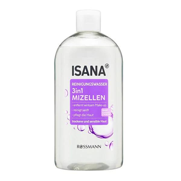 Isana Alcohol-Free Micellar Cleansing Water - For Sensitive Skin 400ml, with Ginkgo &amp; Cucumber Extract, Dermatologically Approved