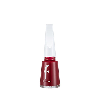 Flormar Nail Enamel Dark Red - Intense Pigment for Beautiful Nails | 0.4 fl oz