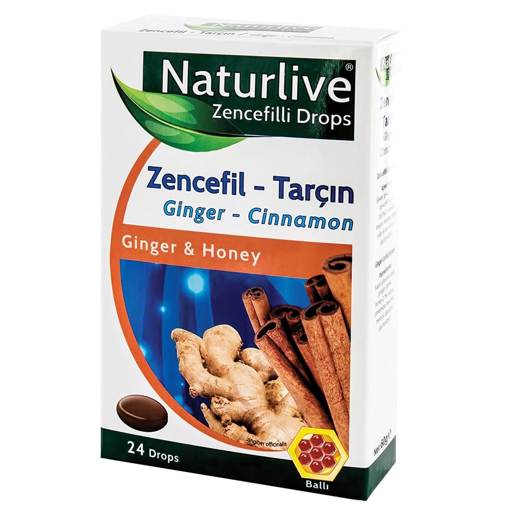 Naturlive Ginger &amp; Cinnamon Herbal Lozenges - 24 Count