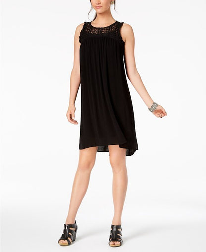 Style &amp; Co Lace-Trim High-Low Dress