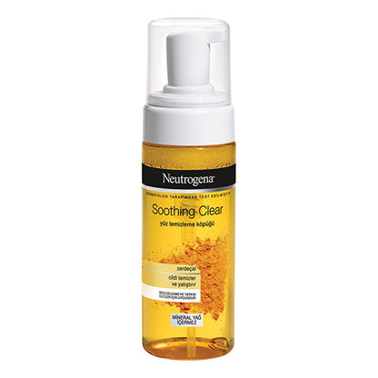 Neutrogena Soothing Clear Turmeric Facial Cleansing Foam: Gentle Oil-Free Face Wash for Sensitive &amp; Acne Prone Skin (5.07 fl oz)