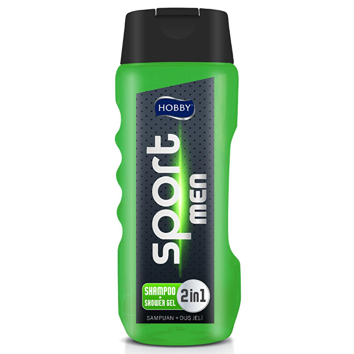 Hobby Men Sport 2-in-1 Shower Gel &amp; Shampoo - Refreshing Scent, Eco-Friendly Packaging