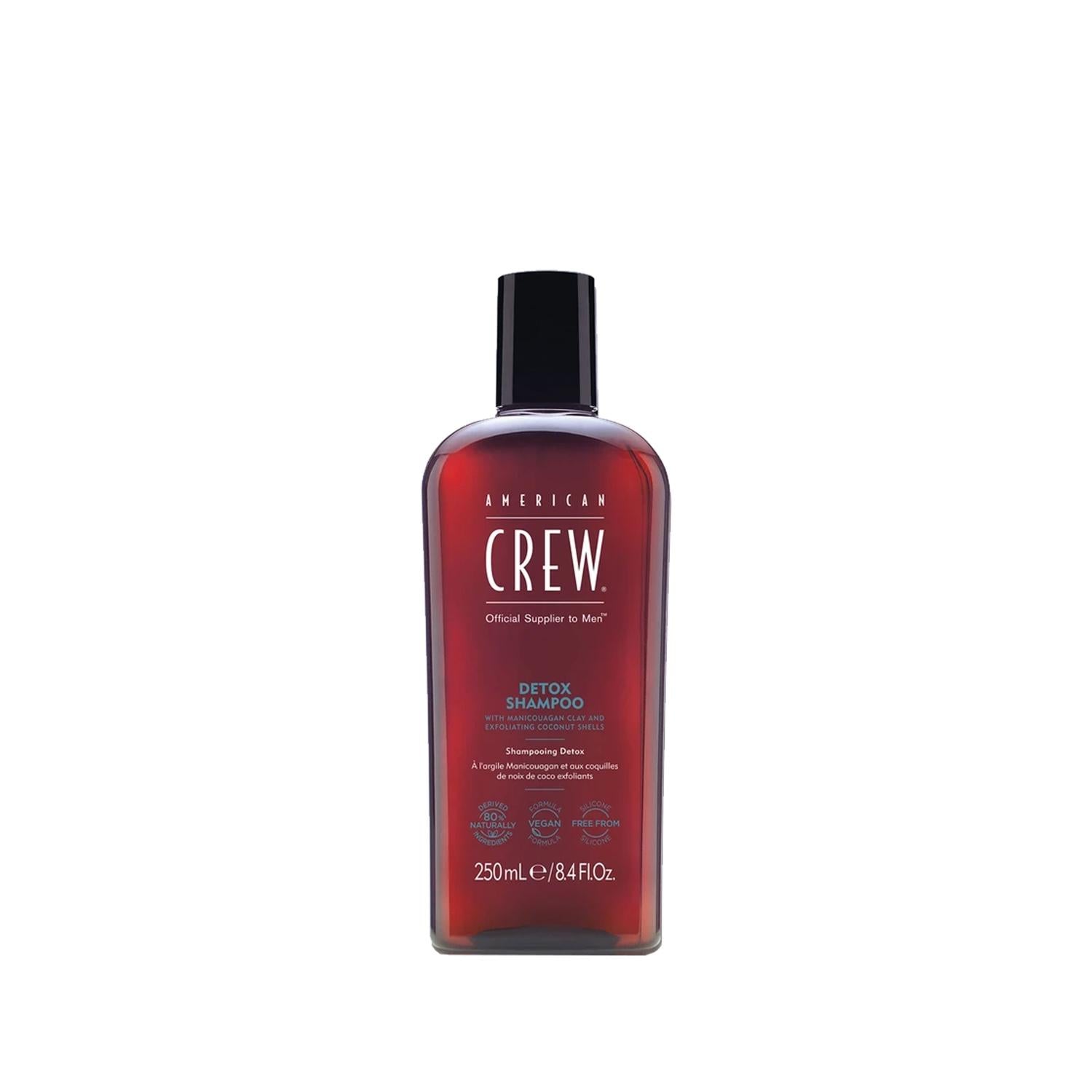 American Crew Detox Shampoo 250ml - Detoxifying Hair Care for Men