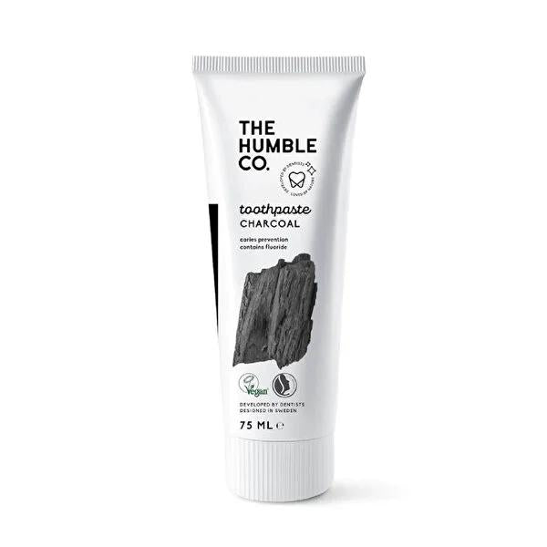 Humble Brush Natural Charcoal Toothpaste - 75ml, Natural Ingredients for Oral Hygiene &amp; Whitening