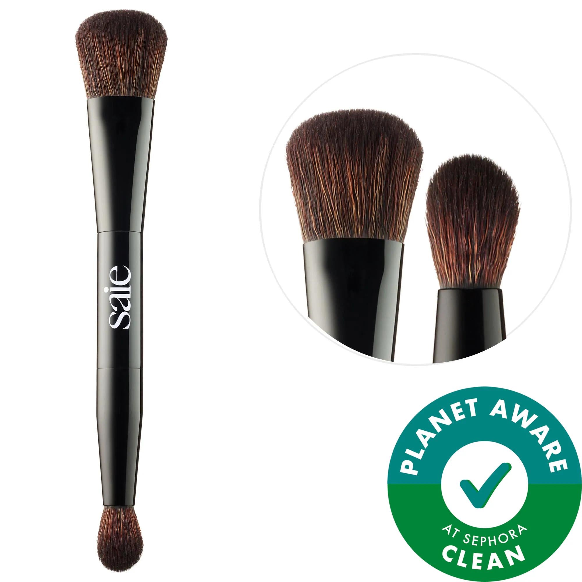 Double-Ended Sculpting Brush: Vegan &amp; Cruelty-Free Makeup Brush for Contouring, Highlighting &amp; Concealing - Achieve Precise &amp; Flawless Application