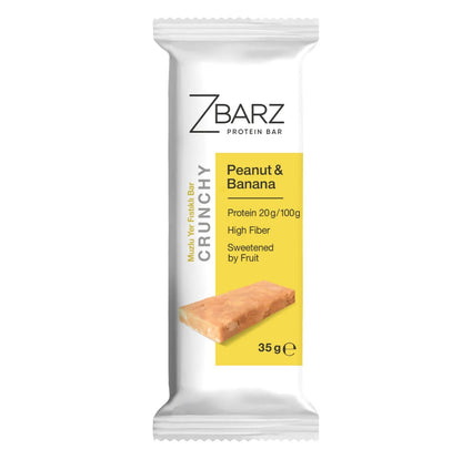 Zbarz Crunchy Banana Peanut Protein Bar Healthy Snack 35g