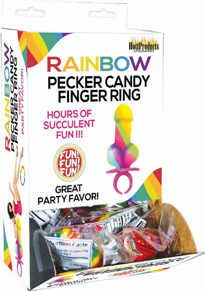 Hott Products Rainbow Pecker Candy Finger Ring