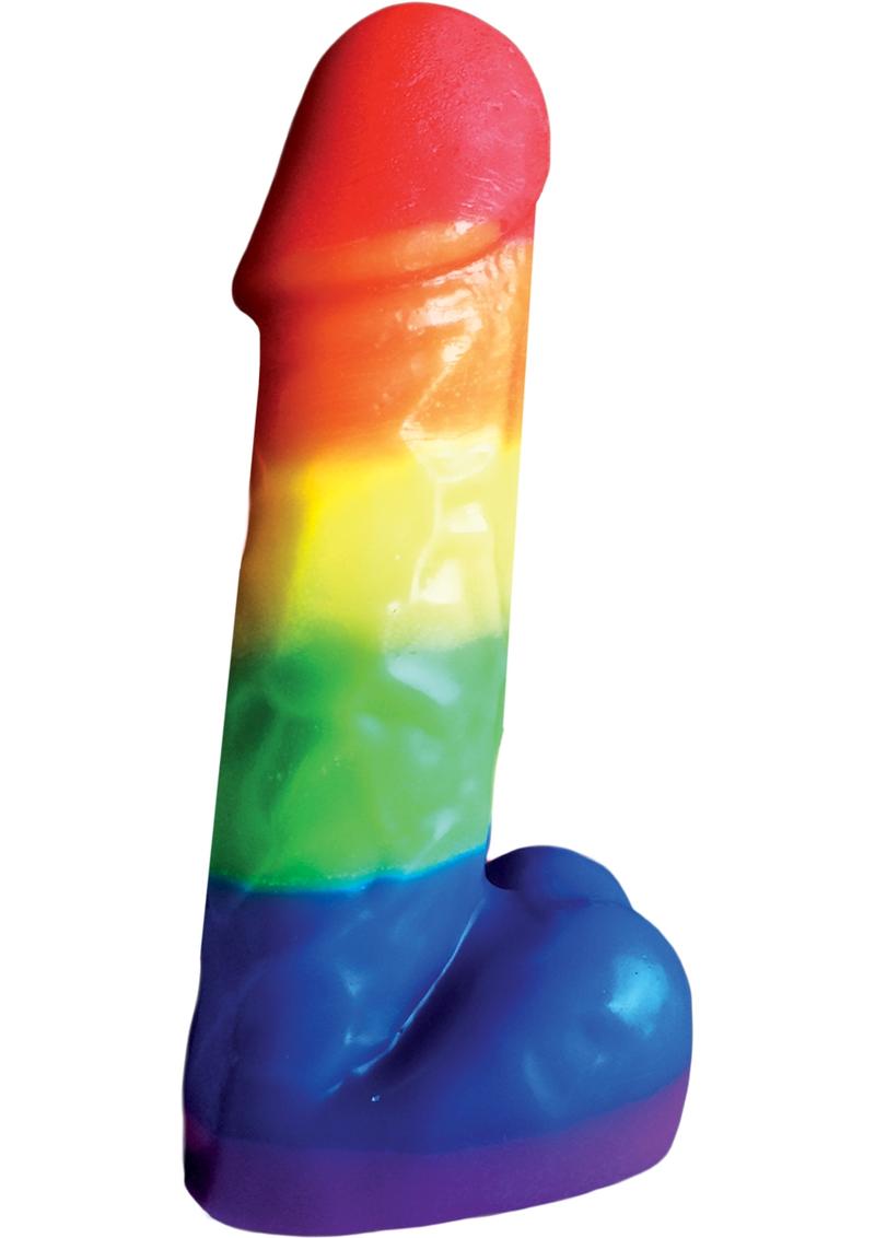 Rainbow Pecker Party Candle 7.5 Inch Multicolor Fun Gift