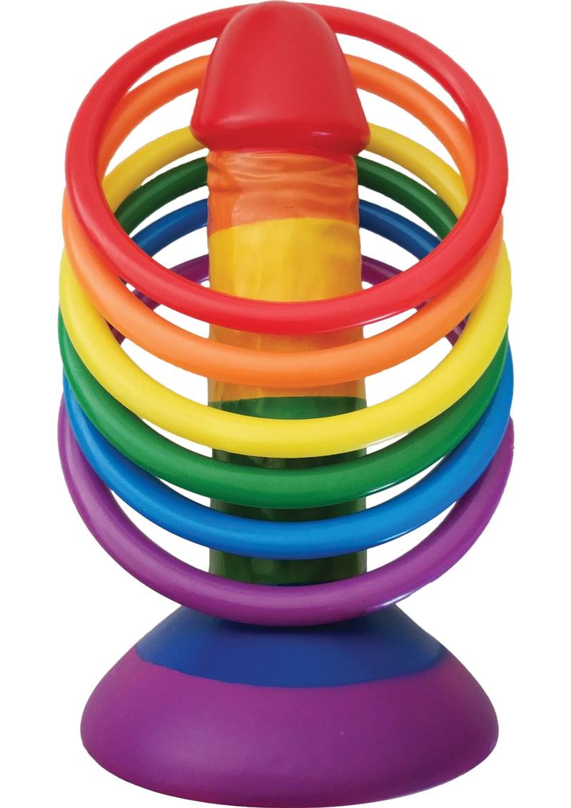 Rainbow Pecker Party Ring Toss Hilarious Adult Party Game