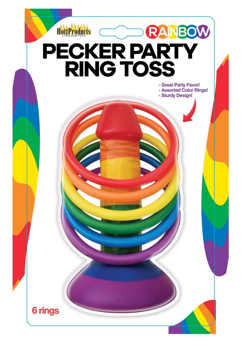 Rainbow Pecker Party Ring Toss Hilarious Adult Party Game