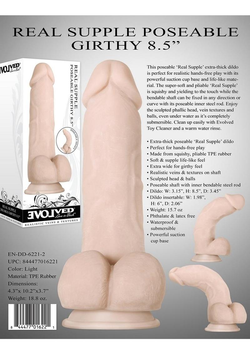 Real Supple Poseable Girthy Dildo