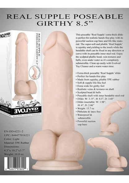 Real Supple Poseable Girthy Dildo