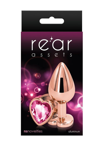 Rear Assets Rose Gold Aluminum Heart-Shaped Anal Plug