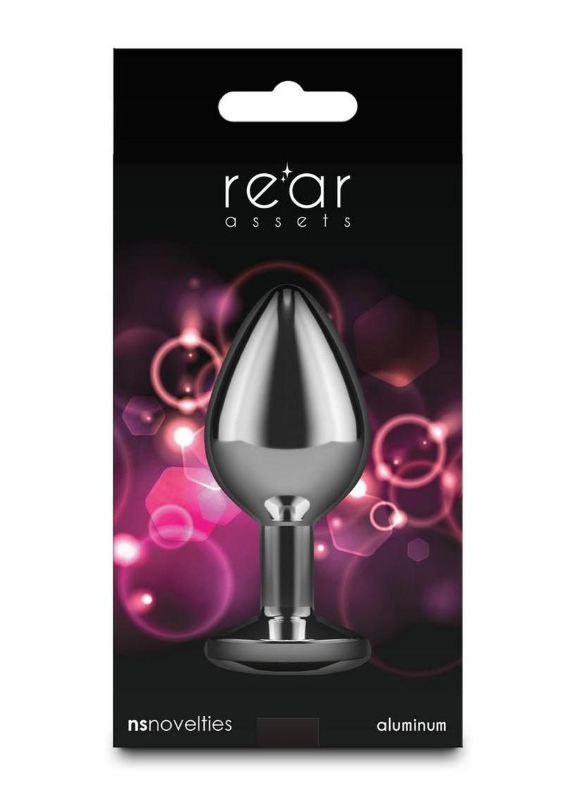 Rear Assets Aluminum Anal Plug with Pink Gem