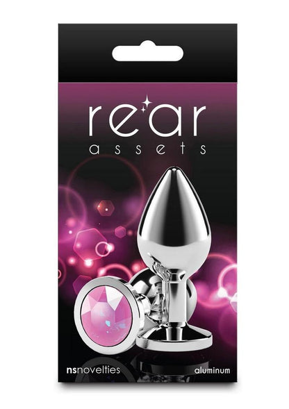 Rear Assets Aluminum Anal Plug with Pink Gem