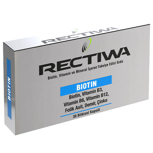 Rectiwa Biotin Dietary Supplement for Hair &amp; Nails 30 Capsules