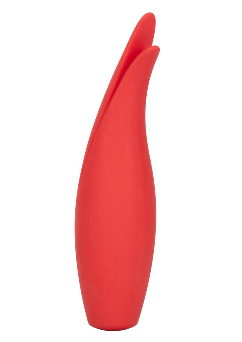 Red Hot Sizzle Rechargeable Silicone Vibrator for Clitoral Stimulation