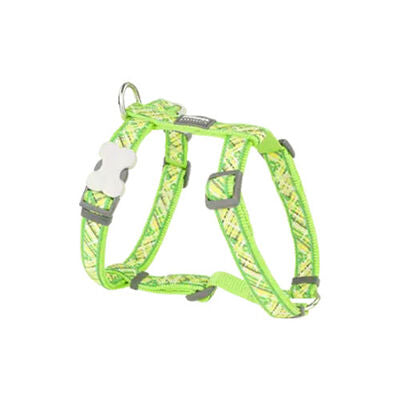 Reddingo Flanno Patterned Lime Dog Harness Medium 20mm