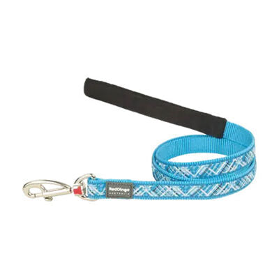 Reddingo Flanno Turquoise Dog Lead Patterned Leash 20mm x 1.2m