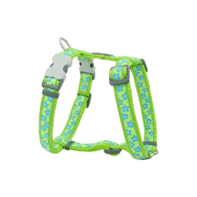 Reddingo Lime Turquoise Star Dog Harness Large 25mm