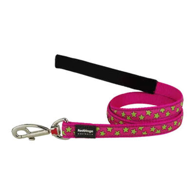 Reddingo Pink Lime Star Dog Lead Small 15mm x 1.2m