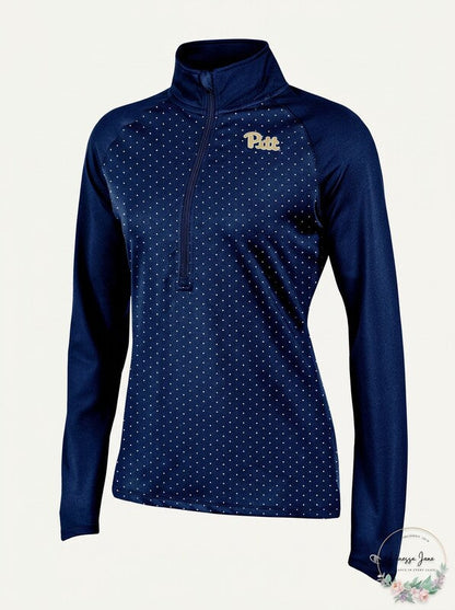 NCAA Pittsburgh Panthers Womens Ladies Classic Workout 1/2 Zip Jacket, Small