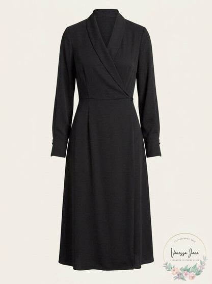 Alfani Faux-Wrap Dress, Size Large