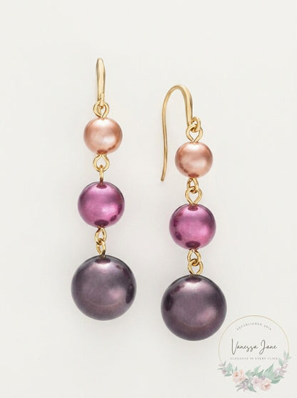 Charter Club Gold-Tone Imitation Pearl Graduated Linear Drop Earrings