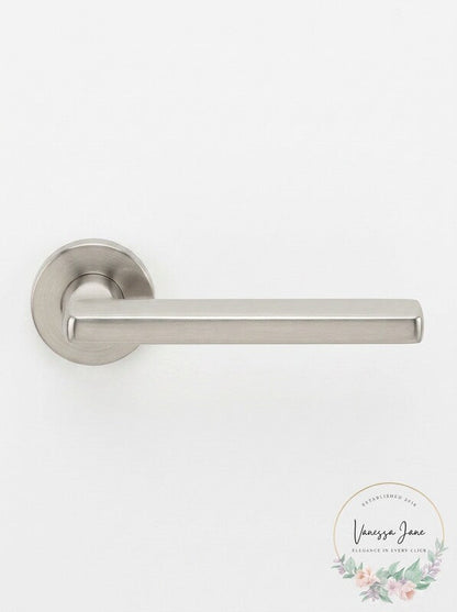 Emtek Brass Helios Lever, Satin Nickel