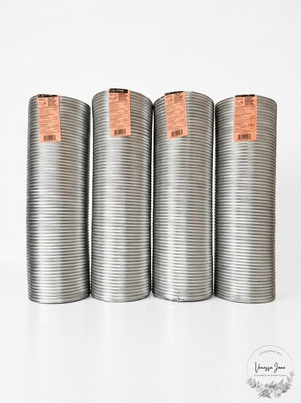 Lot of 4 Deflecto Semi-Rigid Aluminum Duct 6in x 8ft A068/4-A