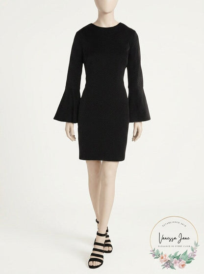 Lauren Ralph Lauren Womens Polka Dot Bell Sleeves Wear to Work Dress,Size 10