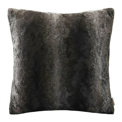 Madison Park Zuri Faux Fur Throw Pillows for Couch Bed, 20x20, Chocolate