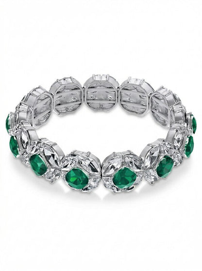Charter Club Crystal and Stone Stretch Bracelet